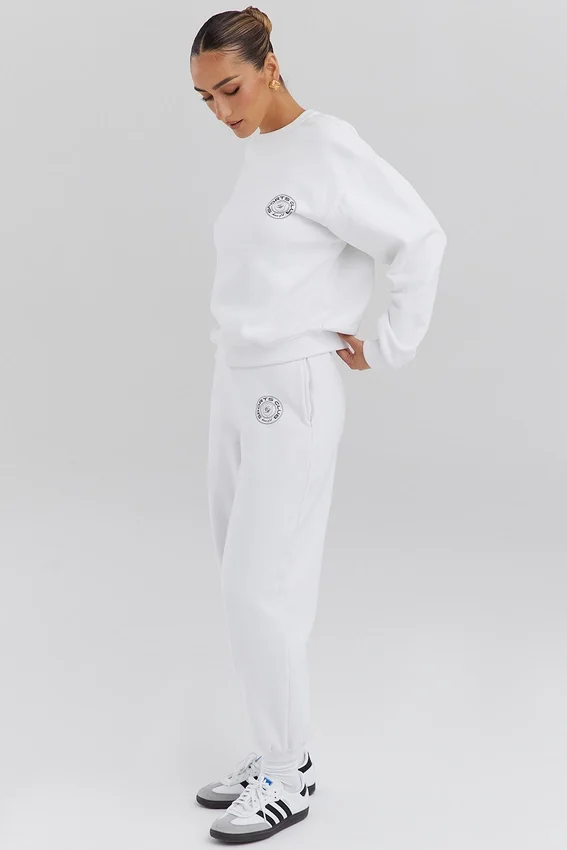 Coast White Fleece Back Jogging Trousers Coast White Fleece Back Jogging Trousers
