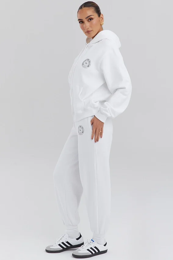Coast White Fleece Back Jogging Trousers Coast White Fleece Back Jogging Trousers