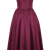 Coco Burgundy Satin Tulle Midi Dress Coco Burgundy Satin Tulle Midi Dress