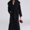 Cocoon Black Wool Shawl Collar Coat Cocoon Black Wool Shawl Collar Coat