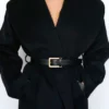 Cocoon Black Wool Shawl Collar Coat Cocoon Black Wool Shawl Collar Coat