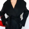 Cocoon Black Wool Shawl Collar Coat Cocoon Black Wool Shawl Collar Coat
