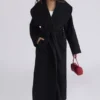 Cocoon Black Wool Shawl Collar Coat Cocoon Black Wool Shawl Collar Coat