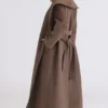 Cocoon Brown Wool Shawl Collar Coat Cocoon Brown Wool Shawl Collar Coat
