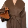Cocoon Brown Wool Shawl Collar Coat Cocoon Brown Wool Shawl Collar Coat