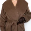 Cocoon Brown Wool Shawl Collar Coat Cocoon Brown Wool Shawl Collar Coat