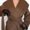 Cocoon Brown Wool Shawl Collar Coat Cocoon Brown Wool Shawl Collar Coat