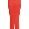 Colette Scarlet Satin Low Waist Midi Skirt Colette Scarlet Satin Low Waist Midi Skirt