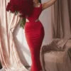 Colette Scarlet Satin Low Waist Midi Skirt Colette Scarlet Satin Low Waist Midi Skirt