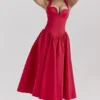 Coquette Scarlet Halter Midi Dress Coquette Scarlet Halter Midi Dress
