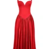 Coquette Scarlet Halter Midi Dress Coquette Scarlet Halter Midi Dress