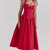 Coquette Scarlet Halter Midi Dress Coquette Scarlet Halter Midi Dress