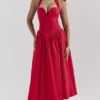 Coquette Scarlet Halter Midi Dress Coquette Scarlet Halter Midi Dress