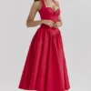 Coquette Scarlet Halter Midi Dress Coquette Scarlet Halter Midi Dress