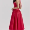 Coquette Scarlet Halter Midi Dress Coquette Scarlet Halter Midi Dress