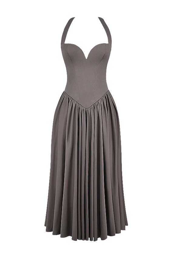 Coquette Smoke Halter Midi Dress Coquette Smoke Halter Midi Dress