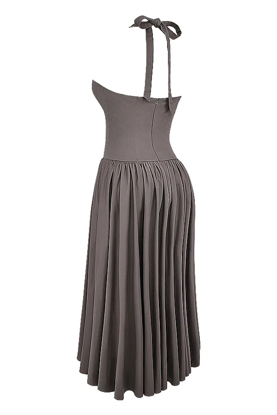 Coquette Smoke Halter Midi Dress Coquette Smoke Halter Midi Dress