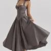 Coquette Smoke Halter Midi Dress Coquette Smoke Halter Midi Dress