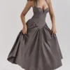 Coquette Smoke Halter Midi Dress Coquette Smoke Halter Midi Dress
