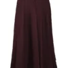 Cora Rich Brown Gathered Midi Skirt