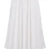 Cora White Gathered Midi Skirt Cora White Gathered Midi Skirt