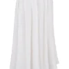 Cora White Gathered Midi Skirt Cora White Gathered Midi Skirt