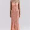Cordelia Sorbet Lace Godet Maxi Dress Cordelia Sorbet Lace Godet Maxi Dress