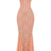 Cordelia Sorbet Lace Godet Maxi Dress Cordelia Sorbet Lace Godet Maxi Dress