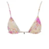 Corsica Floral Print Ruffle Trim Bikini Top