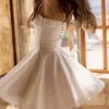 Cosette White Broderie Anglais + Cotton Halter Neck Mini Dress Cosette White Broderie Anglais + Cotton Halter Neck Mini Dress