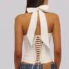 Cosette White Halter Neck Cotton Top Cosette White Halter Neck Cotton Top