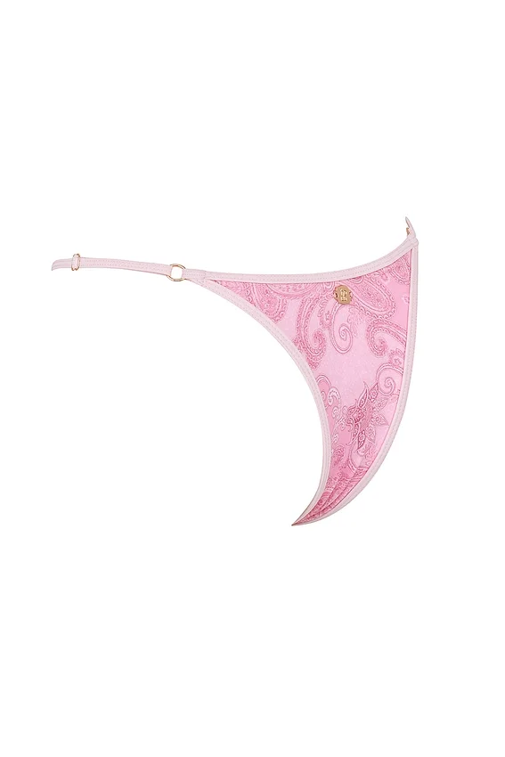 Cote DAzur Pink Paisley Thong Bikini Bottom Cote DAzur Pink Paisley Thong Bikini Bottom