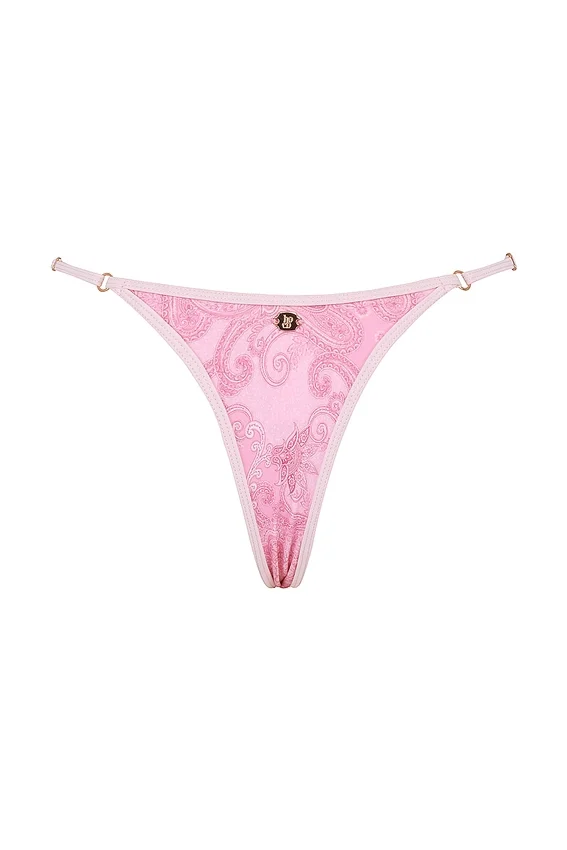 Cote DAzur Pink Paisley Thong Bikini Bottom Cote DAzur Pink Paisley Thong Bikini Bottom