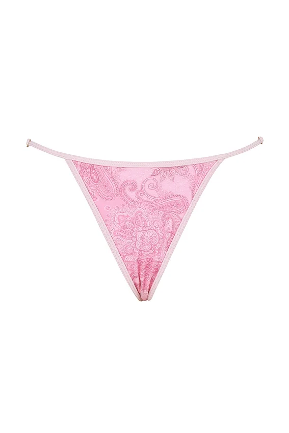 Cote DAzur Pink Paisley Thong Bikini Bottom Cote DAzur Pink Paisley Thong Bikini Bottom
