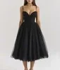 Countess Black Tulle Ruched Bodice Midi Dress Countess Black Tulle Ruched Bodice Midi Dress