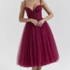 Countess Cabernet Tulle Midi Dress Countess Cabernet Tulle Midi Dress