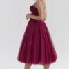 Countess Cabernet Tulle Midi Dress Countess Cabernet Tulle Midi Dress