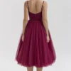 Countess Cabernet Tulle Midi Dress Countess Cabernet Tulle Midi Dress