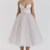 Countess French Dove Tulle Midi Dress Countess French Dove Tulle Midi Dress
