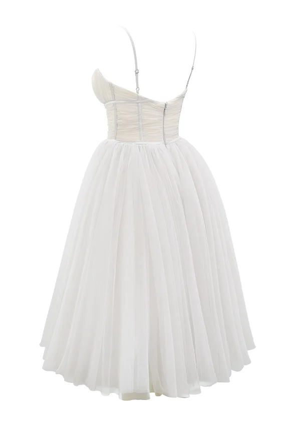 Countess French Dove Tulle Midi Dress Countess French Dove Tulle Midi Dress