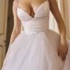 Countess French Dove Tulle Midi Dress Countess French Dove Tulle Midi Dress