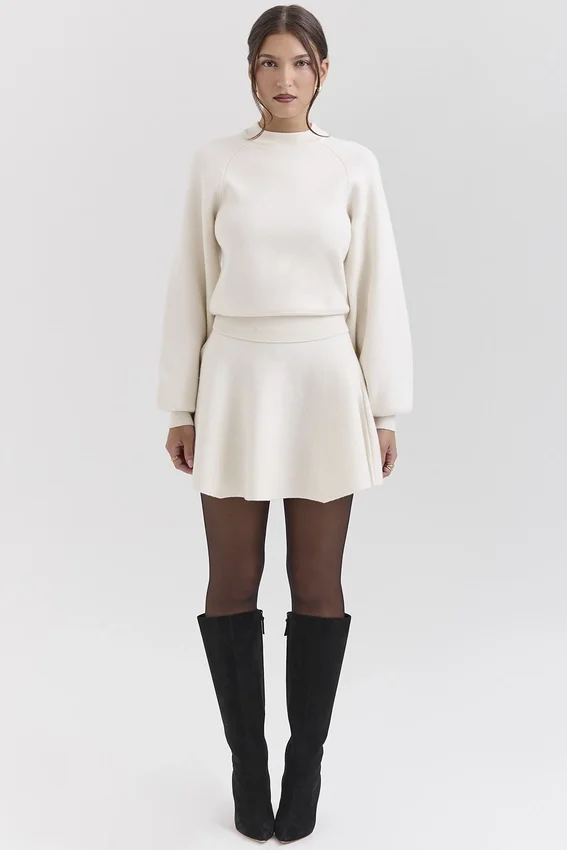 Cressida Cream Wool Cashmere Heavy Knit Sweater Cressida Cream Wool Cashmere Heavy Knit Sweater