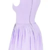 Cupid Orchid Pleated Cotton Mini Dress Cupid Orchid Pleated Cotton Mini Dress