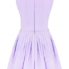 Cupid Orchid Pleated Cotton Mini Dress Cupid Orchid Pleated Cotton Mini Dress