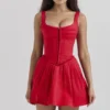 Cupid Scarlet Pleated Mini Dress Cupid Scarlet Pleated Mini Dress
