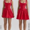 Cupid Scarlet Pleated Mini Dress Cupid Scarlet Pleated Mini Dress