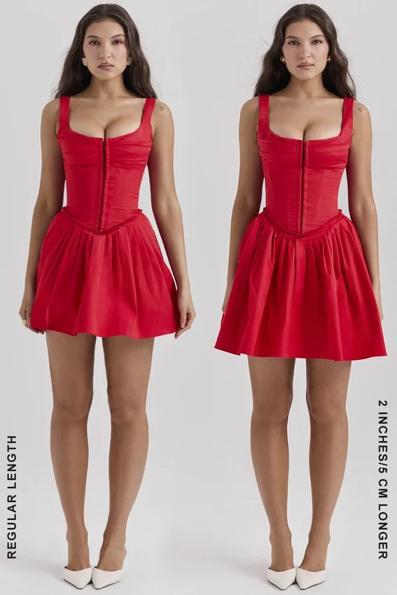 Cupid Scarlet Pleated Mini Dress Cupid Scarlet Pleated Mini Dress