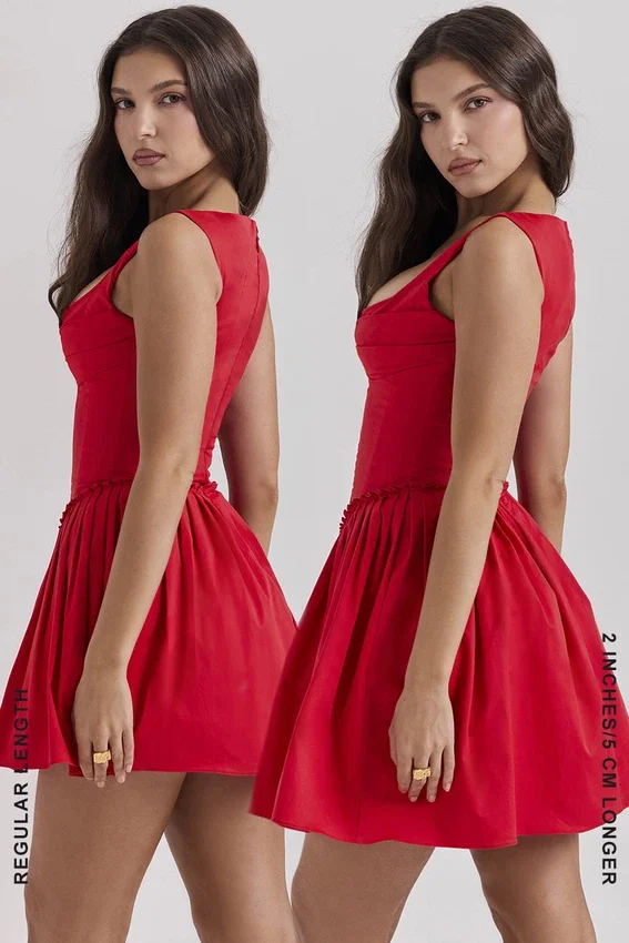 Cupid Scarlet Pleated Mini Dress Cupid Scarlet Pleated Mini Dress