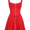 Cupid Scarlet Pleated Mini Dress Cupid Scarlet Pleated Mini Dress
