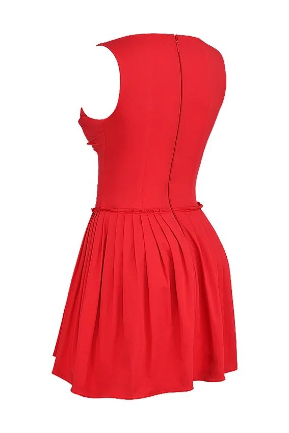Cupid Scarlet Pleated Mini Dress Cupid Scarlet Pleated Mini Dress
